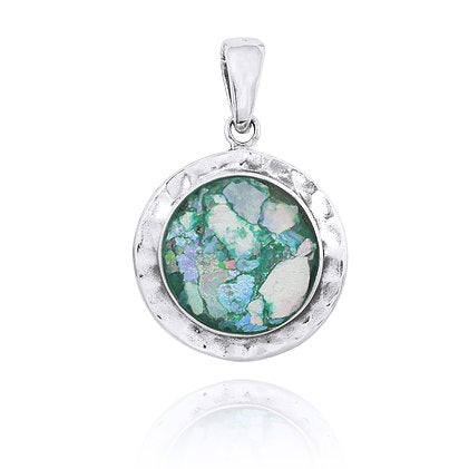 Round Roman Glass Pendant